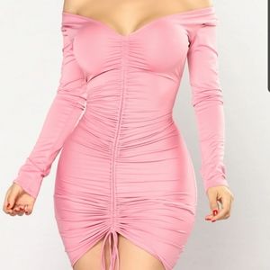 Pink scrunch dress size medium